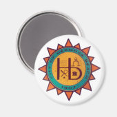 Aimant Sceau de plage d'Hermosa (Recto/Verso)