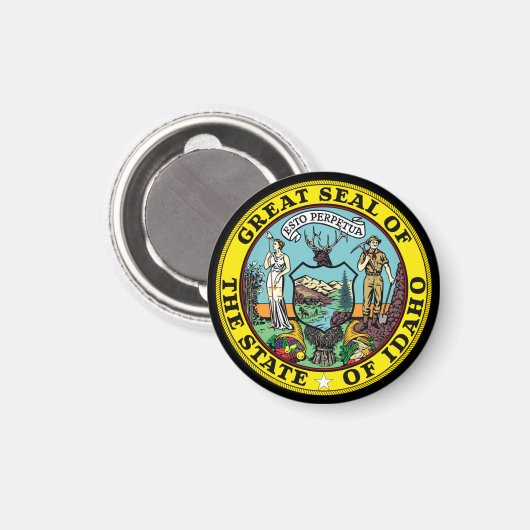 Aimant Sceau d'État de l'Idaho (Recto/Verso)