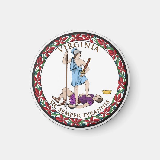 Aimant Sceau d'État de Virginie (Devant)
