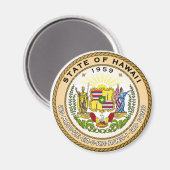 Aimant Sceau d'État d'Hawaii (Recto/Verso)
