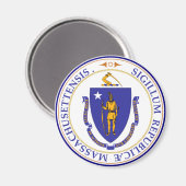 Aimant Sceau d'État du Massachusetts (Recto/Verso)