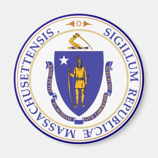 Aimant Sceau d'État du Massachusetts (Devant)