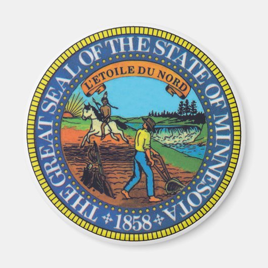 Aimant Sceau d'État du Minnesota (Devant)
