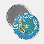 Aimant Sceau d'État du Texas (Recto/Verso)
