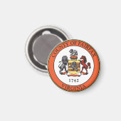 Aimant Sceau du comté de Fairfax, Virginie (Recto/Verso)