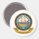 Aimant Sceau du New Hampshire (Recto/Verso)