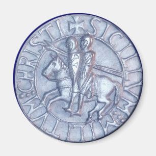Aimant Sceau médiéval d'argent des Templiers