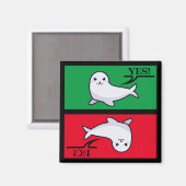 Aimant Sceau officiel d'approbation/désapprobation [oui/n (Recto/Verso)