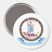 Aimant Sceau Virginie (Recto/Verso)