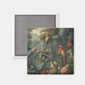Aimant Scène botanique de perroquets et ananas (Recto/Verso)