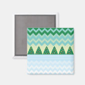 Aimant Scène Chevron Arbre de Noël (Recto/Verso)