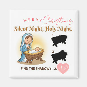 Aimant Scène de la Nativité de la Nuit Silencieuse Jeu Tr