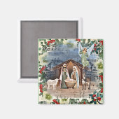 Aimant Scène de la Nativité, Joy to the World, (Recto/Verso)