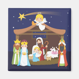 Aimant Scène de nativité de Noël