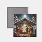 Aimant Scène de nativité traditionnelle (Recto/Verso)