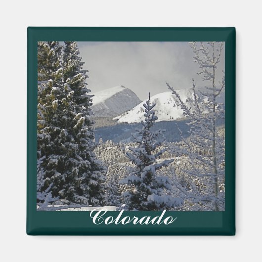 Aimant Scène de neige hivernale, Colorado (Devant)