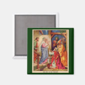 Aimant Scène de Noël de la Nativité Wisemen (Recto/Verso)