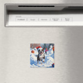 Aimant Scène de Noël du festival Terrier de Boston (In Situ (Lave-vaisselle))