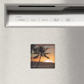 Aimant scène de plage palmiers (In Situ (Lave-vaisselle))