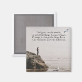 Aimant Scène de réflexion sur la plage de la prière de sé (Recto/Verso)