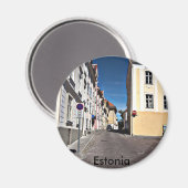Aimant Scène de rue Estonie, (Recto/Verso)