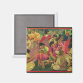 Aimant Scène de village mexicain (Recto/Verso)