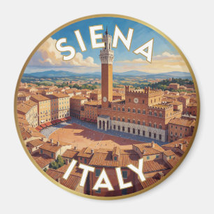 Aimant Scène de ville historique de Sienne Italie 🧱