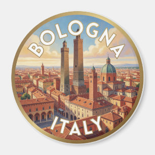 Aimant Scène de ville médiévale à Bologne Italie ✨