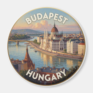 Aimant Scène de voyage à Budapest Parlement Danube Hongri