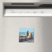 Aimant Scène des Lions de la Mer du New Hampshire (In Situ (Lave-vaisselle))