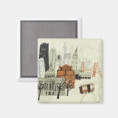 Aimant Scène Doodle San Francisco (Recto/Verso)
