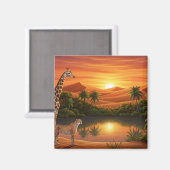 Aimant Scène du lac animalier (Recto/Verso)