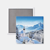 Aimant Scène hivernale personnalisée  (Recto/Verso)