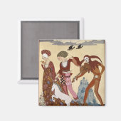 Aimant Scène médiévale par Georges Barbier (Recto/Verso)