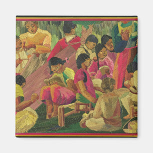 Aimant Scène mexicaine de village