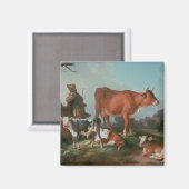 Aimant Scène pastorale à la vache (Recto/Verso)