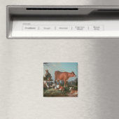 Aimant Scène pastorale à la vache (In Situ (Lave-vaisselle))
