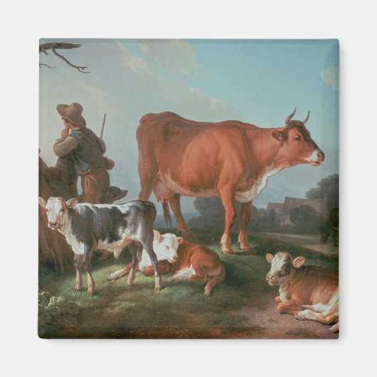 Aimant Scène pastorale à la vache (Devant)