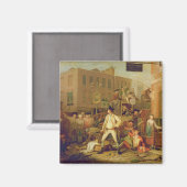 Aimant Scene sur Londres Street, 1770 (oil on canvas) (Recto/Verso)