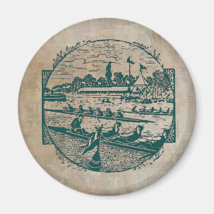 Aimant Scène vintage d'aviron