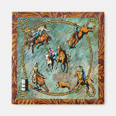 Aimant Scène Western Rodeo (Devant)