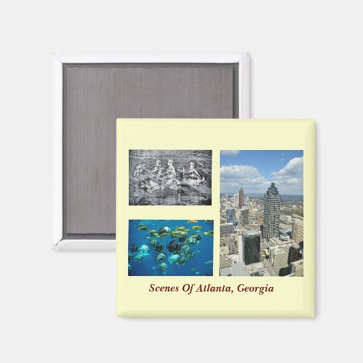 Aimant Scènes d'Atlanta, Géorgie (Recto/Verso)