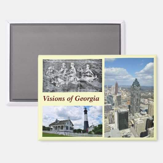 Aimant Scènes d'Atlanta, Géorgie (Recto/Verso)