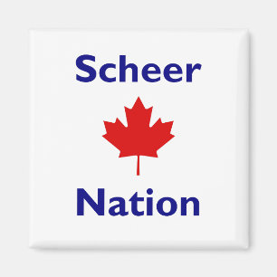 Aimant Scheer Nation Canada Election Red Maple Leaf Color