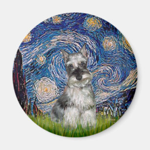 Aimant Schnauzer 1 - Nuit étoilée