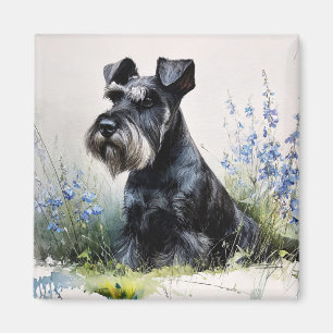 Aimant Schnauzer aquarelle