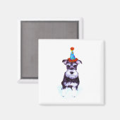 Aimant Schnauzer Chien Anniversaire (Recto/Verso)