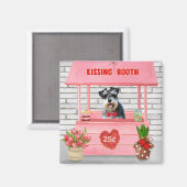 Aimant Schnauzer Chien Valentine's Day Kissing Booth (Recto/Verso)