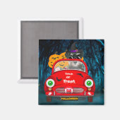 Aimant schnauzer Chien voiture voiture effrayant Hallowee (Recto/Verso)