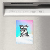 Aimant Schnauzer d'hiver (In Situ (Lave-vaisselle))